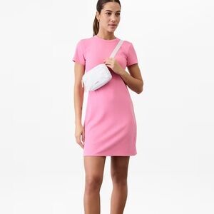 Athleta Signature NWT  Rib Tee Dress - Raphanus Pink